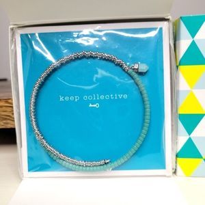 Stella & Dot Friendship Beaded Wrap Bracelet Crystal Charm Pendant